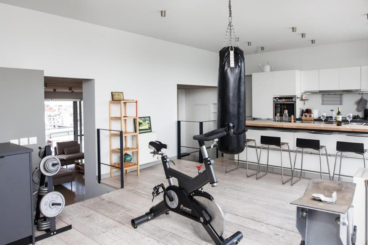 Penthouse With 360 View Of Athens And Private Gym Atenas Exterior foto
