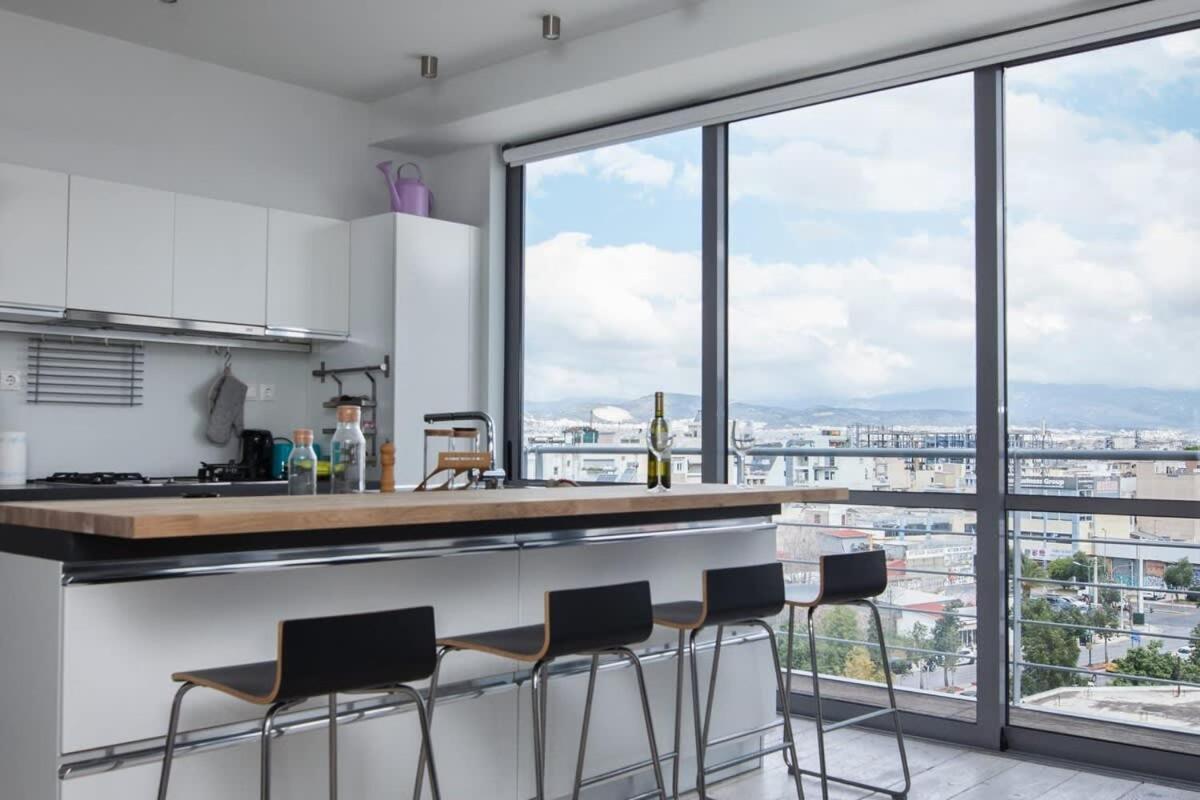Penthouse With 360 View Of Athens And Private Gym Atenas Exterior foto