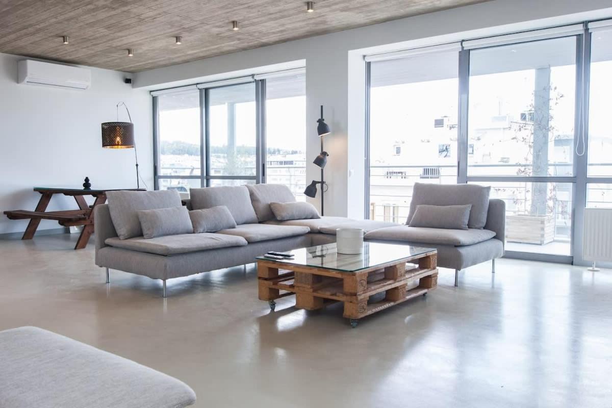 Penthouse With 360 View Of Athens And Private Gym Atenas Exterior foto